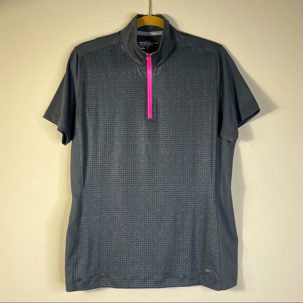 Grey and pink Nike golf shirt